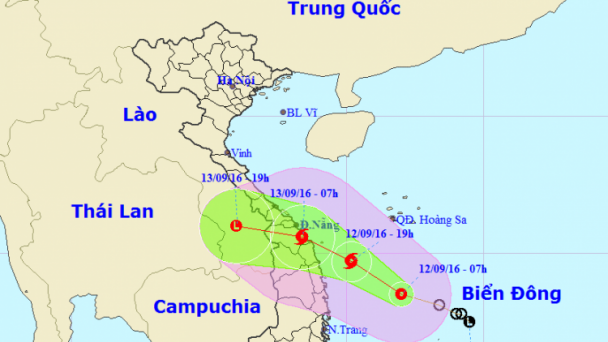 Áp thấp sẽ mạnh lên thành bão hướng vào Quảng Nam - Bình Định 